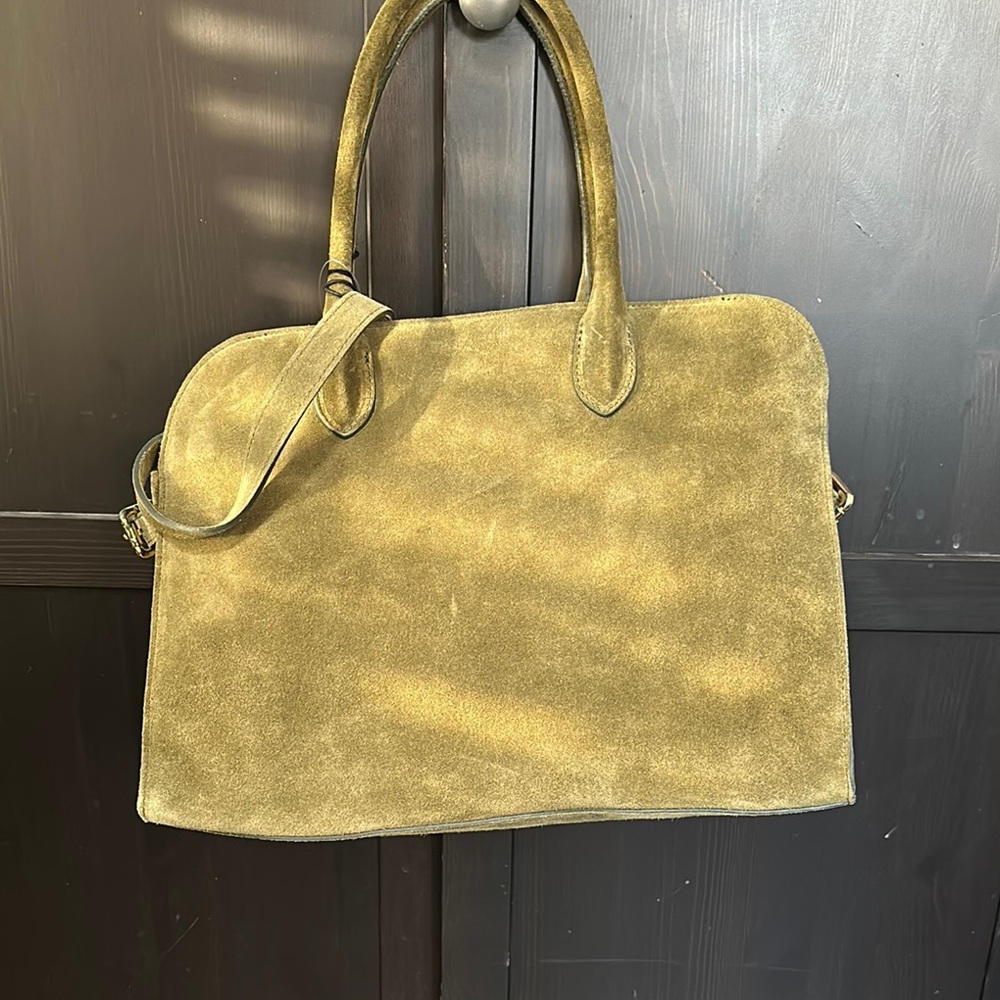 Claudia Firenze Elegant Olive Green Suede Women's Bag nwt - Picture 2 of 2